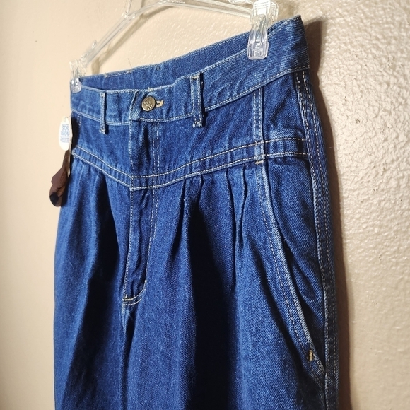 Vintage Lee High Rise Bareback Yoked Pleated Jeans Deadstock NWT-Size 16 - Picture 4 of 8
